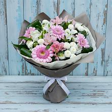 Букет цветов из:  Герберы, Альстромерии и Хризантемы #REPLACE_PRED# Сальске