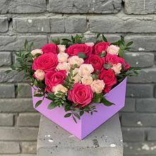 Цветочная композиция из Розы в коробке в Сальске