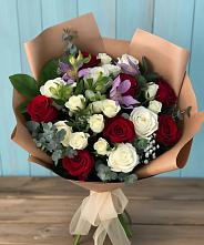 Букет цветов из:  Розы и Альстромерии #REPLACE_PRED# Сальске