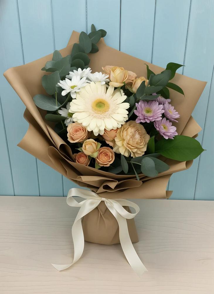 Букет цветов из: Герберы и Хризантемы в Сальске