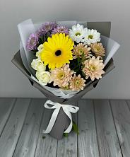 Букет цветов из:  Розы, Герберы и Хризантемы в Сальске