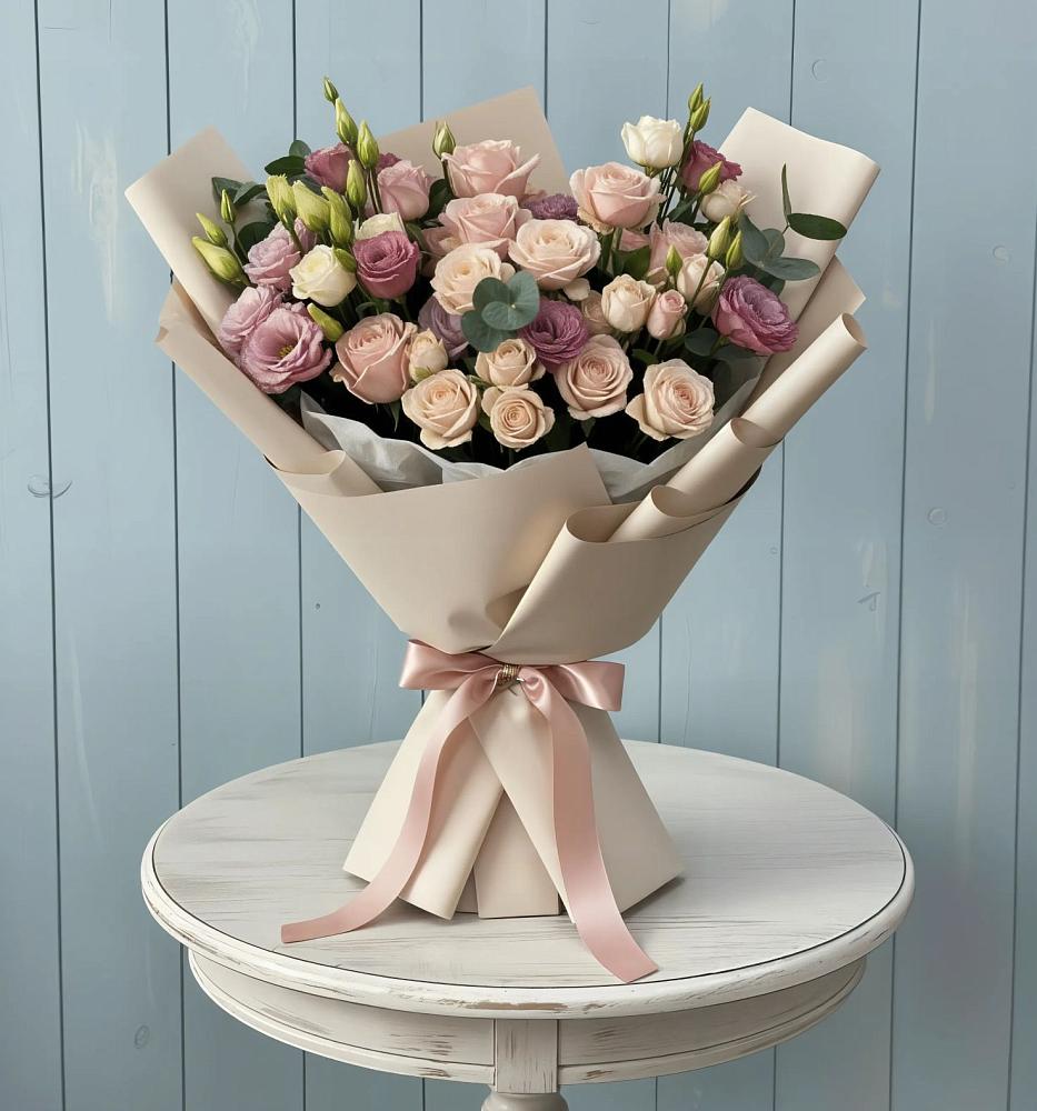 Букет цветов из: Розы и Лизиантусы в Сальске