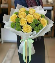 Букет цветов из:  Хризантемы и Розы в Сальске