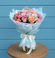 Букет цветов из:  Хризантемы и Розы в Сальске