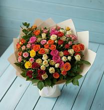 Букет Микс из разноцветных кустовых роз #REPLACE_PRED# Сальске